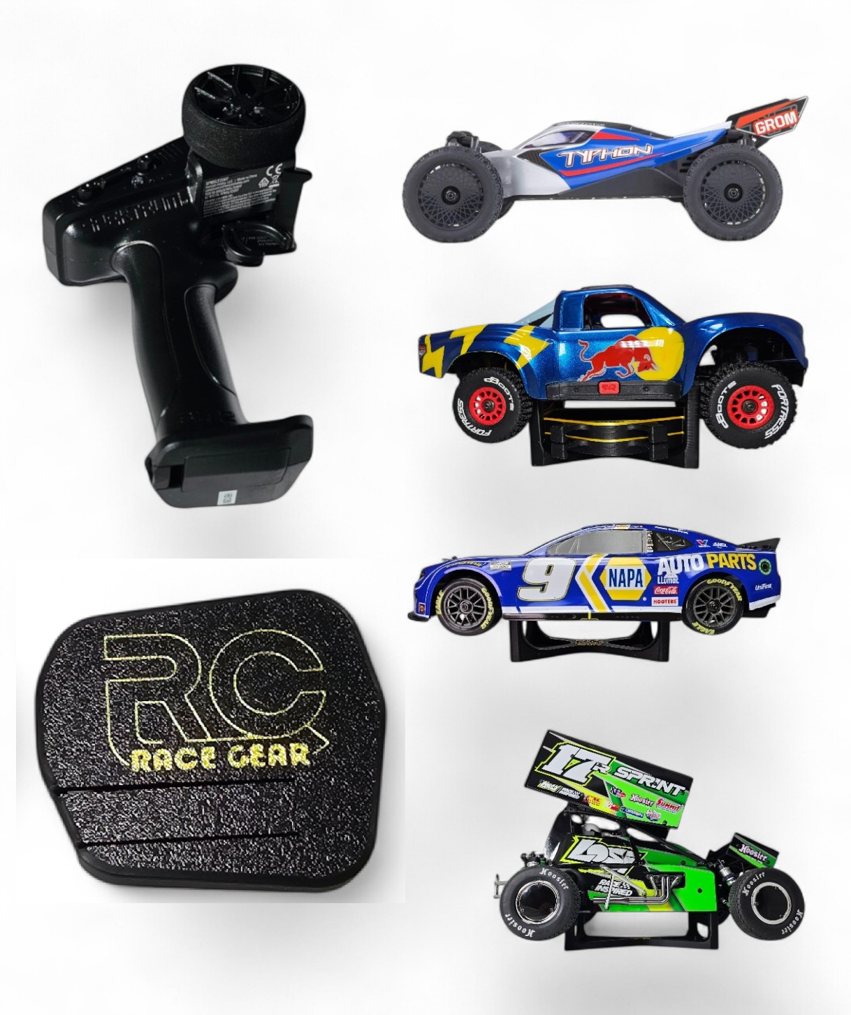 Transmitter Stability Base – Snap-On Stand for Losi NASCAR, 22s Sprint / ARRMA Grom
