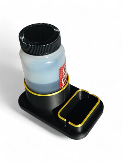 Tire Prep Bottle Holder with Brush Rest